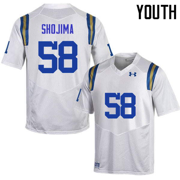 Youth #58 Gyo Shojima UCLA Bruins Under Armour College Football Jerseys Sale-White